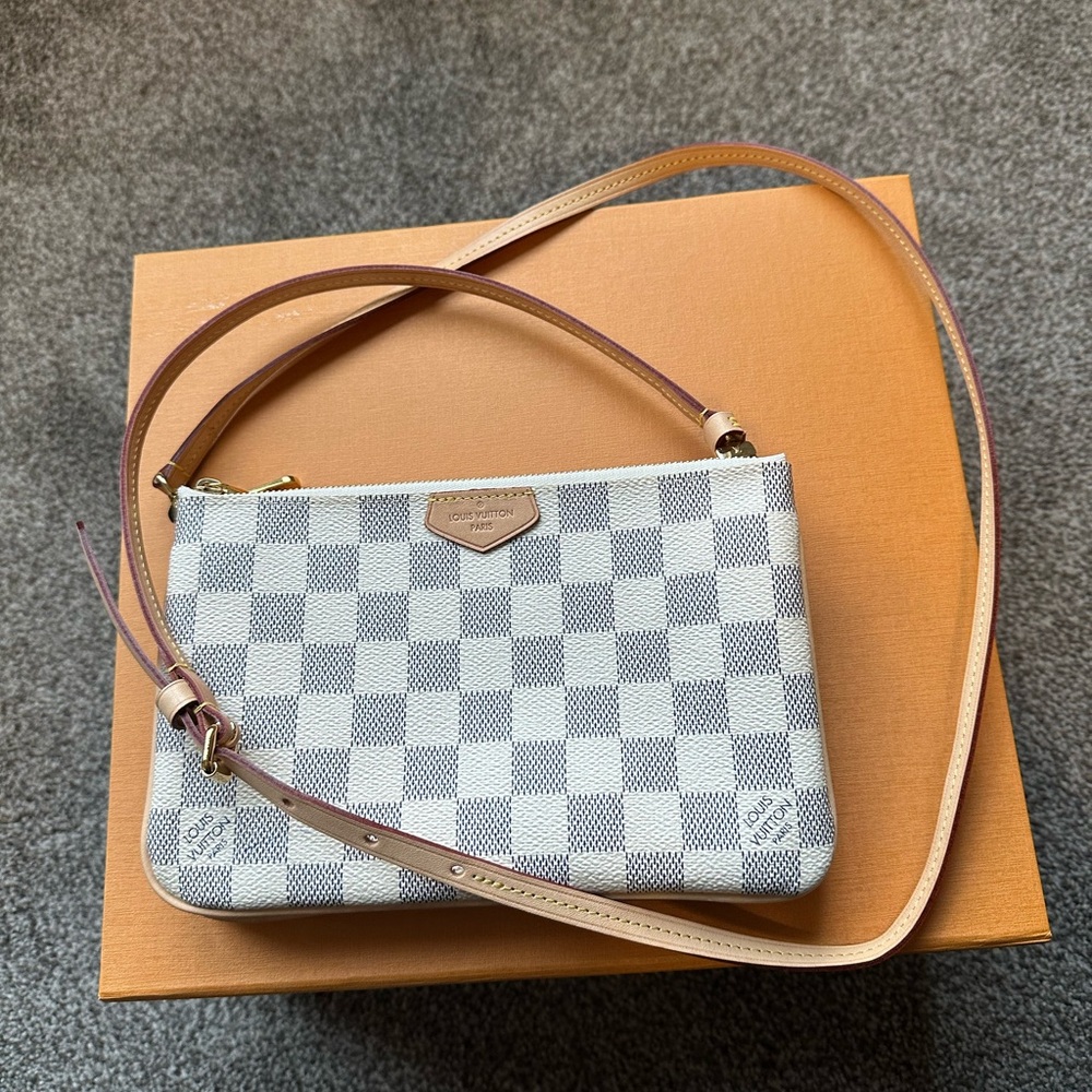 Louis Vuitton Damier Azur Double Zip Pochette